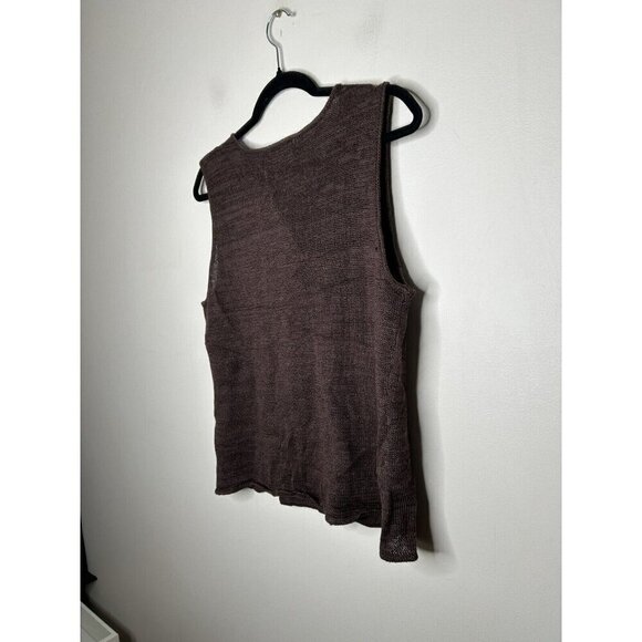 Coldwater Creek Sweater Tank Top Brown Sleeveless Size Large NWT - Picture 9 of 10